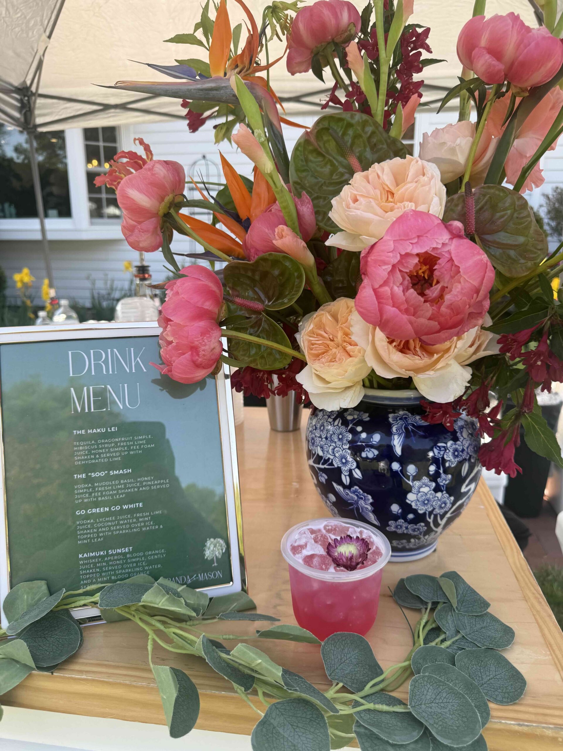 Wedding bar and event expertise now serving St. Augustine Florida, Maison and Moss
